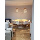 Ver imagem 2 de Mesa de Jantar Saarinen Oval 160x90cm Tampo Freijó Base Branco