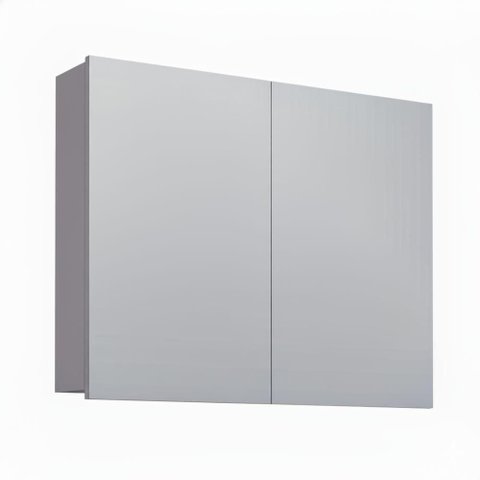 Armário Espelheira Boston Havana 2 Portas 2 Prateleiras MDF-MDP 80cm Branco Venturi