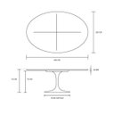 Ver imagem 3 de Mesa de Jantar Saarinen Oval 180x100cm Laqueada - Preto