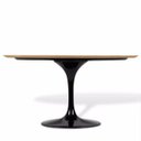 Ver imagem 2 de Mesa de Jantar Saarinen Oval 120x80cm Mezzo Castani - Preto