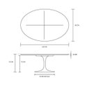 Ver imagem 3 de Mesa de Jantar Saarinen Oval 120x80cm Mezzo Castani - Preto
