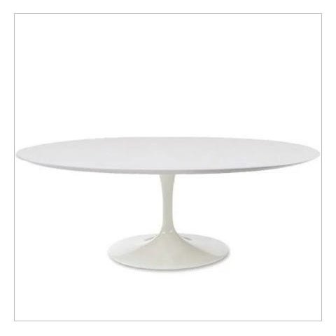 Mesa de Jantar Saarinen Oval 198x122cm Laqueada - Branco