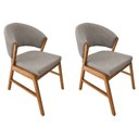 Ver imagem 1 de Kit 2 Cadeiras de Jantar Madeira Maciça Cerejeira Premium Débora Linho Bege