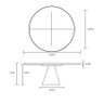 Mesa de Jantar Cone 110cm Base Madeira Freijó Tampo - Marrom - 3