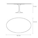 Ver imagem 3 de Mesa de Jantar Tulipa Saarinen Oval 190x120cm Tampo Freijó - Preto