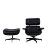 Poltrona Charles Eames com Puff C.E - Preto - 4