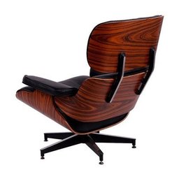 Poltrona Charles Eames com Puff C.E - Preto - 3