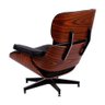 Poltrona Charles Eames com Puff C.E - Preto - 3