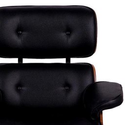 Poltrona Charles Eames com Puff C.E - Preto - 2