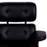 Poltrona Charles Eames com Puff C.E - Preto - 2