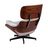 Poltrona Charles Eames com Puff C.N - Branco - 3