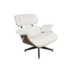 Poltrona Charles Eames com Puff C.N - Branco - 2