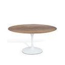 Ver imagem 1 de Mesa de Jantar Tulipa Saarinen Redonda 80cm - Mezzo Castani - Branco