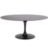 Mesa de Jantar Tulipa Saarinen Oval 160x90cm Laqueada - Preto - 1