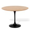 Mesa de Jantar Tulipa Saarinen Redonda 90cm - Freijó - Preto - 1