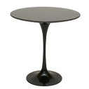 Ver imagem 1 de Mesa Lateral Tulipa Saarinen Redonda 41 cm Laqueada - Preto