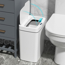 Ver imagem 3 de Lixeira Automática Retangular 14 Litros com Sensor Branca