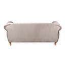 Ver imagem 3 de Sofá Nobreza 3 Lugares Fixo 203cm Bege Suede Bella Decor para Sala