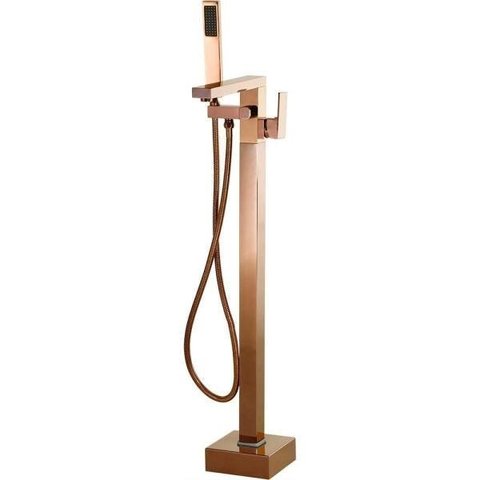 Misturador para banheira Monocomando de Piso Santa Maria Pingoo.casa - Dourado rose