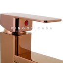 Ver imagem 4 de Torneira para banheiro cascata Misturador Monocomando Baixa Madeira Pingoo.casa - Dourado Rose