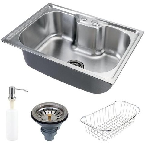 Cuba para Cozinha Gourmet Pia Aço Inox com Acessórios Nawa 50x40 Cm Pingoo.casa