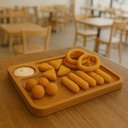 Ver imagem 4 de Petisqueira Quadrada Madeira Teca 23cm Molheira Frios Petiscos Aperitivos Zanline