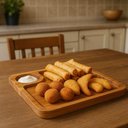 Ver imagem 2 de Petisqueira Quadrada Madeira Teca 23cm Molheira Frios Petiscos Aperitivos Zanline