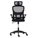 Ver imagem 2 de Cadeira Escritório Ergonômica com Suporte Lombar Estofado e Apoio de Cabeça