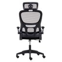 Ver imagem 4 de Cadeira Escritório Ergonômica com Suporte Lombar Estofado e Apoio de Cabeça