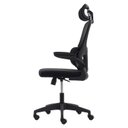 Ver imagem 3 de Cadeira Escritório Ergonômica com Suporte Lombar Estofado e Apoio de Cabeça