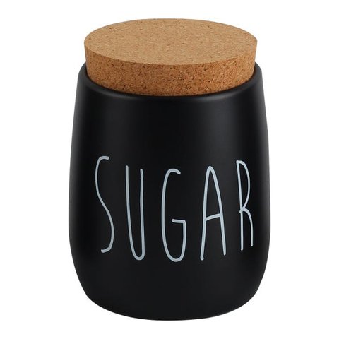 Lata Porta Condimento OAK Sugar Preto