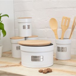 Lata Porta Condimento Matte Cookies Branco - 2
