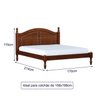 Quarto Casal Queen 3 Peças Madeira Maciça Ouro Q7 Café FNT - 5