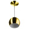 Lustre Pendente Bola Média Alumínio 23cm Dourado - 1