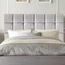 Ver imagem 2 de Cabeceira para Cama Box Casal 1,40 Cm Espanha - Oferta House Cor:cinza Claro