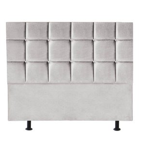 Cabeceira para Cama Box Casal 1,40 Cm Espanha - Oferta House Cor:cinza Claro