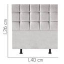 Ver imagem 3 de Cabeceira para Cama Box Casal 1,40 Cm Espanha - Oferta House Cor:cinza Claro