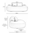 Ver imagem 4 de Sofá Orgânico Horizonte 3 Lugares 180cm Bouclé Marrom - Nexta Casa
