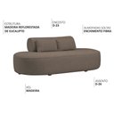 Ver imagem 3 de Sofá Orgânico Horizonte 3 Lugares 180cm Bouclé Marrom - Nexta Casa