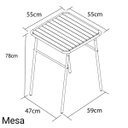 Ver imagem 5 de Conjunto de Mesa e 4 Bancos Branco para Área Externa Jardim