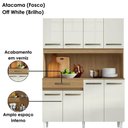 Ver imagem 5 de Kit Cozinha Compacta Cleo 8 Portas 121cm Atacama Off White Armoveis