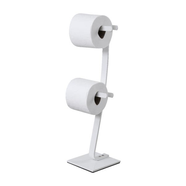 Porta Papel Higiênico de Chão com Reversa Dupla Branco - 1