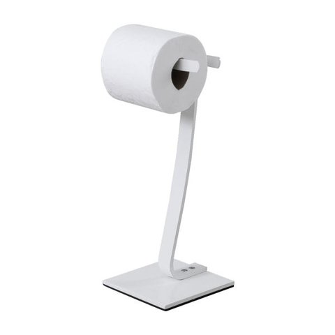 Porta Papel Higiênico De Chão Single Branco e Maciço