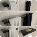 Ver imagem 1 de Kit De Acessórios Para Banheiro Preto Fosco Master 5 Peças