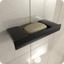 Ver imagem 7 de Kit 5 Acessórios Para Banheiro Preto Master Toalheiro Duplo