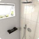 Ver imagem 3 de Porta Sabonete de Parede Master Preto Fosco Dupla Fixação