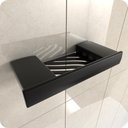 Ver imagem 2 de Porta Sabonete de Parede Master Preto Fosco Dupla Fixação