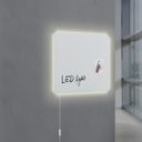 Ver imagem 3 de Painel Lousa De Vidro Temperado Branca 120x90cm com led