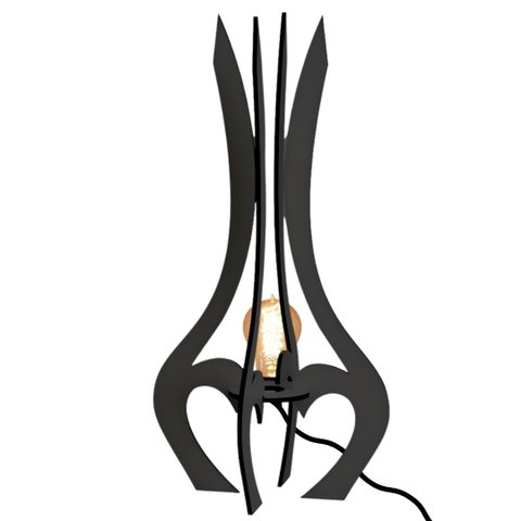 Luminária de Chão MDF PALACE:Preto/85x45cm