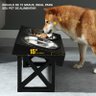 Comedouro Bebedouro Duplo Pet Elevado Inox Cães Ajustável - 5